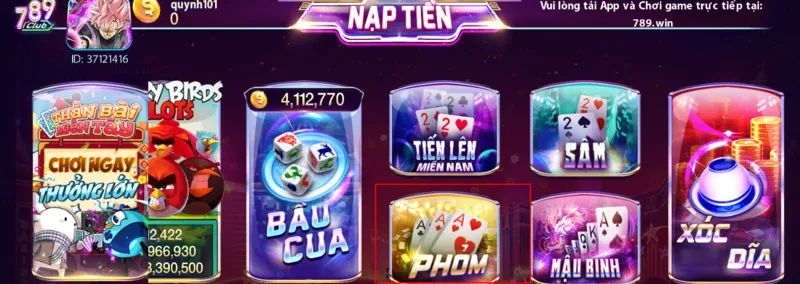 Trải nghiệm cá cược siêu hấp dẫn tại game bài phỏm 789Club